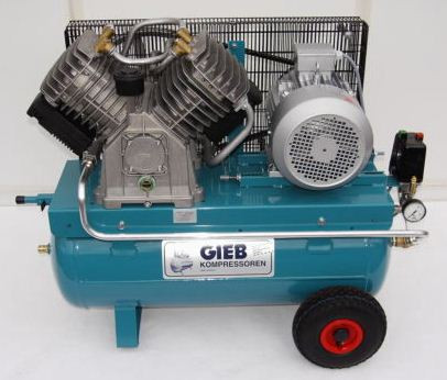 GIEB Kompressor 1250/90-11-fahrbar - 7,5 KW 400 V - Vierzylinder