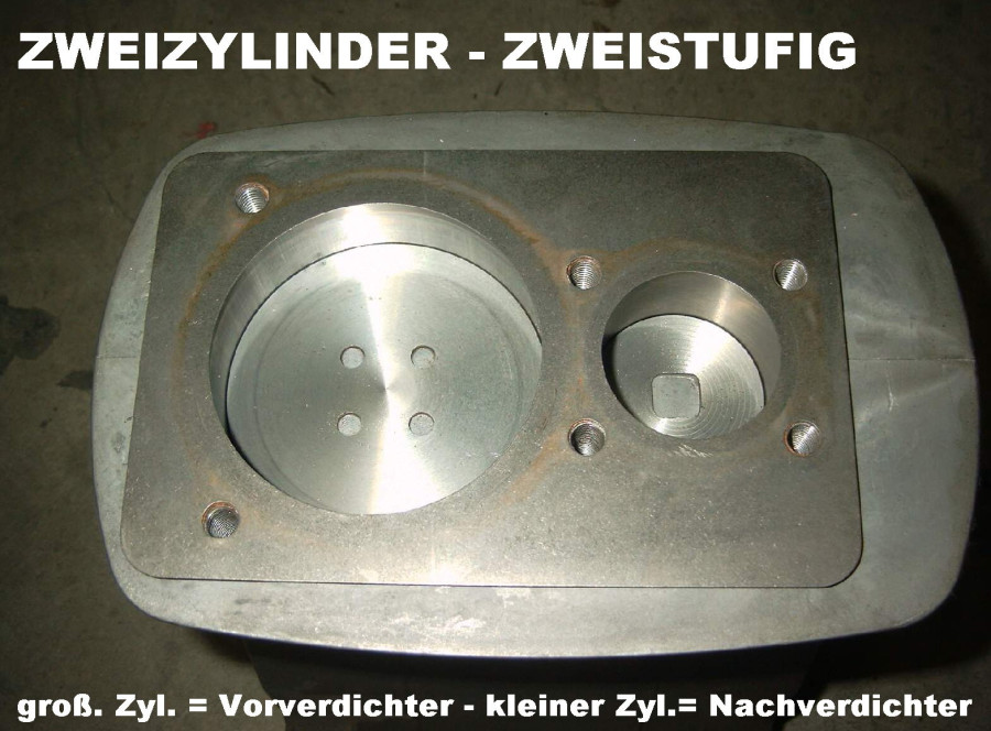 Kompressoren Aggregat ( Oberteil ) 1250/11 - 7,5 KW - 400 V - Vierzylinder