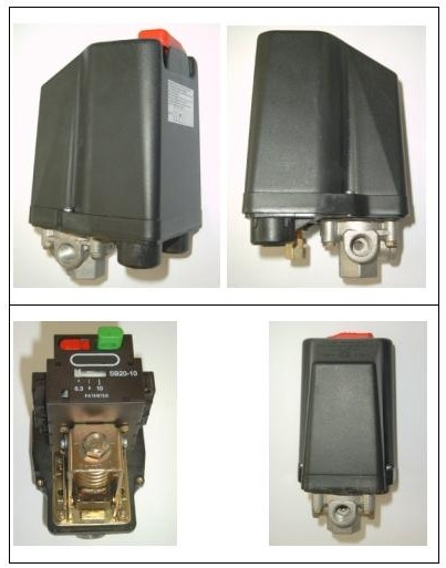 NE-MA Druckschalter für Kompressor von 6 -11 bar Motorschutz 6.3-10 A