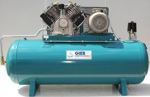 Gieb Industriekompressor 1100 / 500 - 15 - liegend 15bar 7,5KW - 400 V