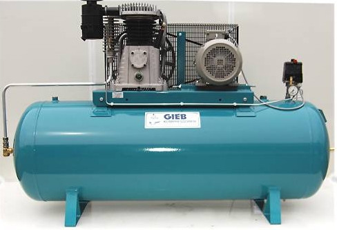 GIEB Kompressor 1.500/500-11-liegend 7,5 KW 400V - Zweizylinder (M7)