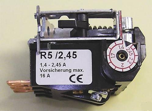 Motorschutzrelais für CONDOR Druckschalter MDR/5 - Relaise 1,4 - 2,45 A