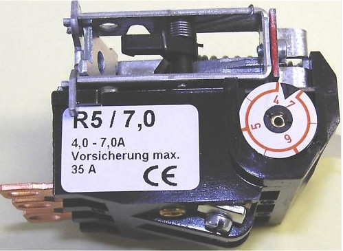 Motorschutzrelais für CONDOR Druckschalter MDR/5 - Relaise 4,0- 7,0 A