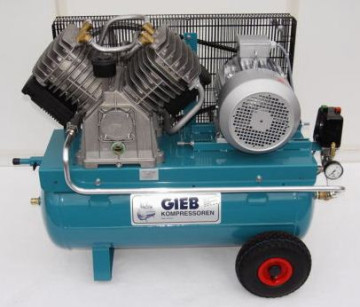 GIEB Kompressor 1250/90-11-fahrbar - 7,5 KW 400 V - Vierzylinder