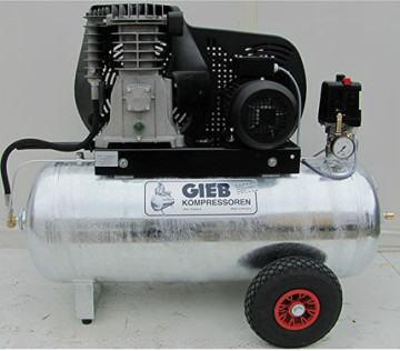 GIEB - Kompressor 600/90-11-D-fahrbar 3,0 KW / 400 V - Kessel VERZINKT