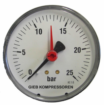 Manometer - Kesselmanometer für Kompressor 80 mm Durchm - 1/4"