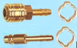 Steckteile Satz 9 mm - Kupplung Stecker 2 Schellen für Druckluftschlauch